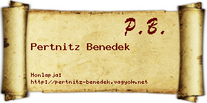 Pertnitz Benedek névjegykártya